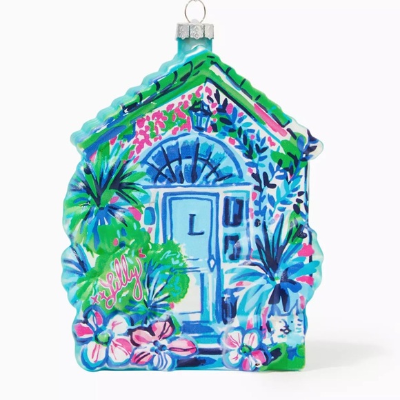 LILLY'S HOUSE ORNAMENT, MULTI LILLYS DOOR ORNAMENT